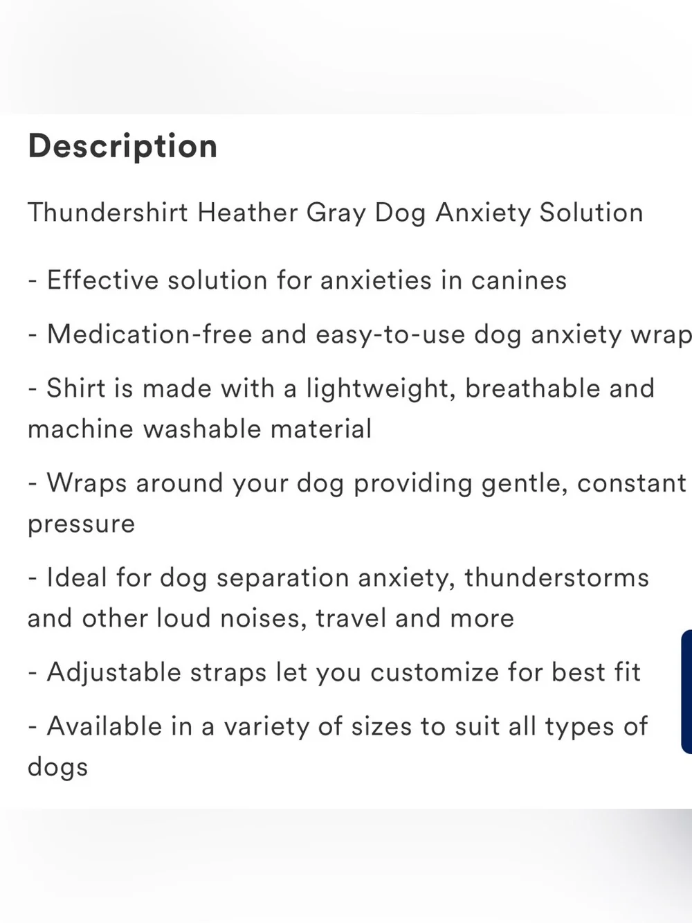 Thundershirt Dog Calming Anti anxiety in Heather Gray